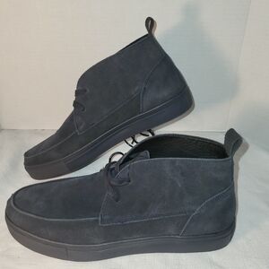 Express Navy Genuine Suede Chukka Sneakers Shoes Boots Mens Size 8 Blue Leather